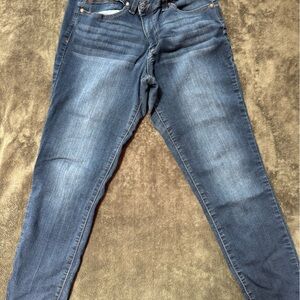 1822 Denim Blue Skinny Jeans Distressed Faded